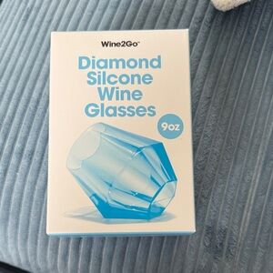 Diamond Silicone Wine Glasses